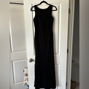 Black floor-length gown